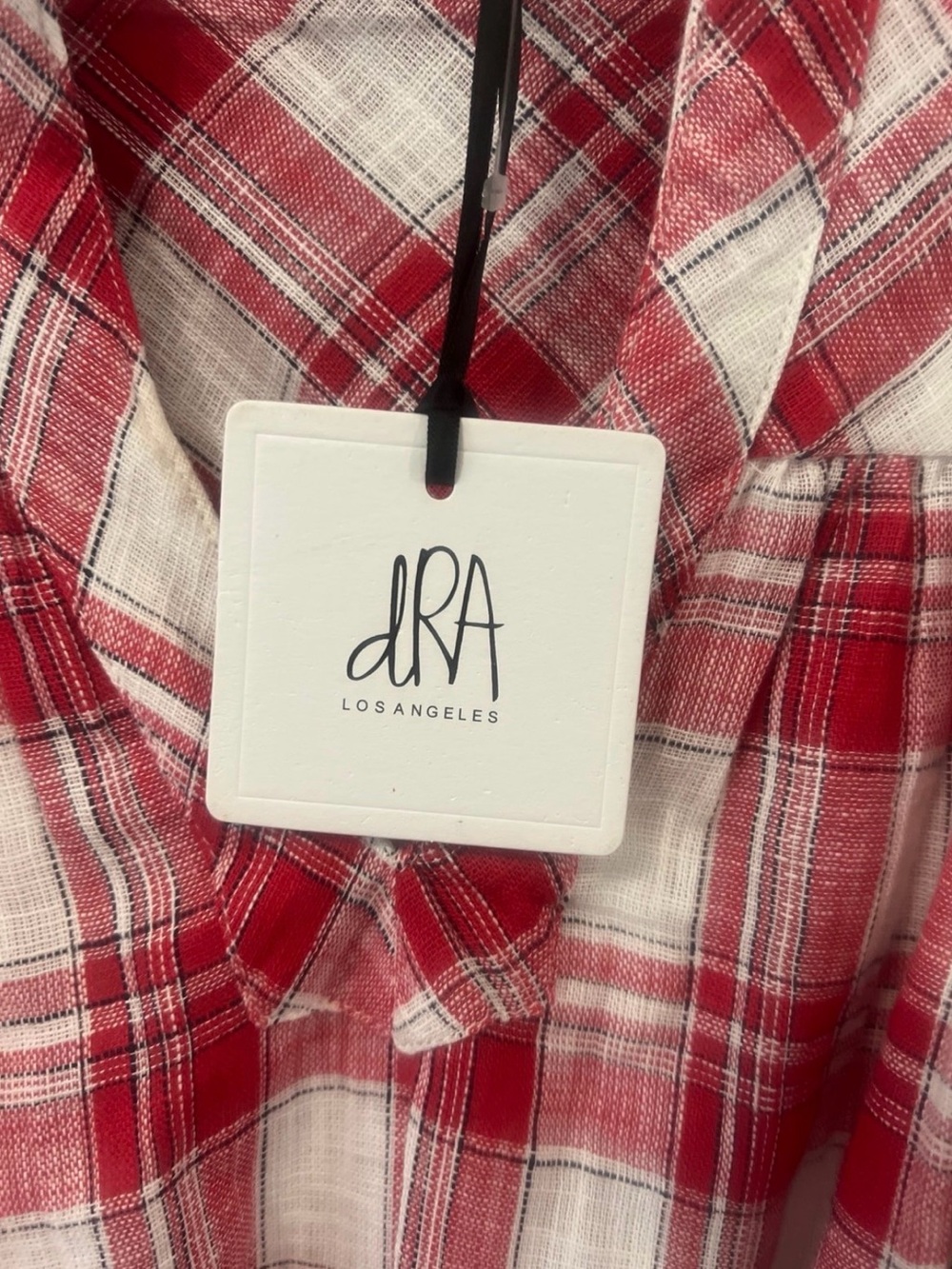 Anthropologie dRA Plaid Prairie Midi Dress Cottagecore Tiered XS NWT Boho - Picture 4 of 5